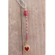 Mexican heart and skull necklace 1003194