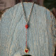 Mexican heart and skull necklace 1003194