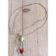 Mexican heart and skull necklace 1003197