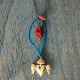 Mexican heart and skull necklace 1003198
