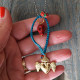Mexican heart and skull necklace 1003198
