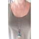 Mexican heart and skull necklace 1003198