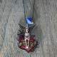 Skeleton and love heart chain necklace 1003207