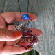 Skeleton and love heart chain necklace 1003207