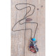 Skeleton and love heart chain necklace 1003207