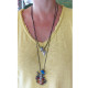 Skeleton and love heart chain necklace 1003207