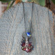 Skeleton and love heart chain necklace 1003207