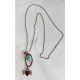 Mexican heart and skull necklace 1003220