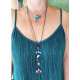 Mexican heart and skull necklace 1003220