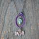 Mexican heart and skull necklace 1003221