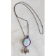 Mexican heart and skull necklace 1003221