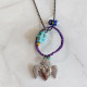 Mexican heart and skull necklace 1003221