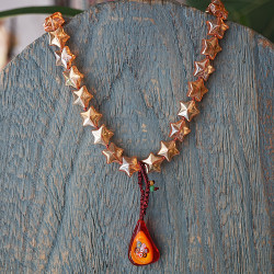 Necklace with stars and evil eye 1003225