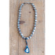Necklace with stars and evil eye 1003228