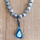 Necklace with stars and evil eye 1003228