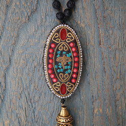 Tibetan pendant necklace 1003248
