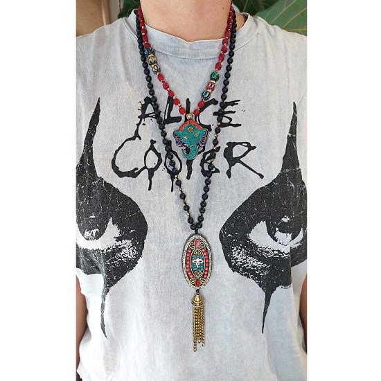 Tibetan pendant necklace 1003248