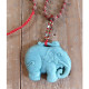 Jade elephant pendant necklace 1003249