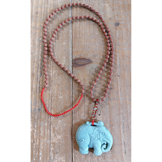 Jade elephant pendant necklace 1003249