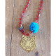 Long necklace with tiger pendant 1003250