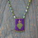 Mexican heart macrame necklace 1003254