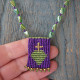 Mexican heart macrame necklace 1003254