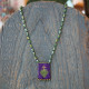 Mexican heart macrame necklace 1003254
