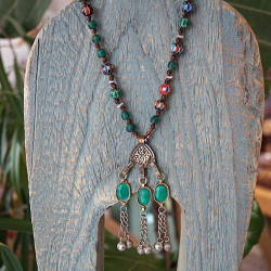 Ethnic pendant necklace 1003256