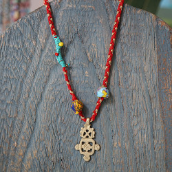 Copper cross necklace 1003270