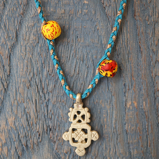 Copper cross necklace 1003271