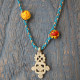 Copper cross necklace 1003271