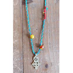 Copper cross necklace 1003271