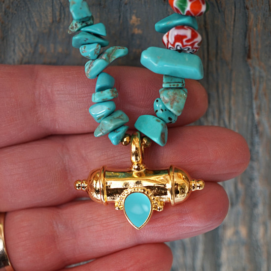 Kavach style amulet necklace 1003313