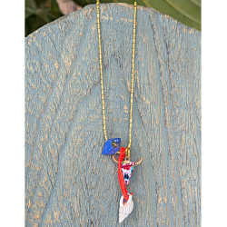Taurus and shell chain necklace 1003322