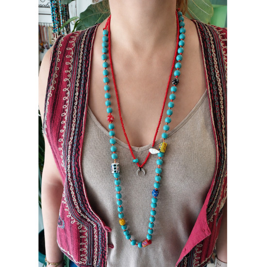Beaded necklace bohemian 1003328