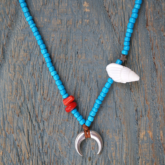 Beaded necklace bohemian 1003330