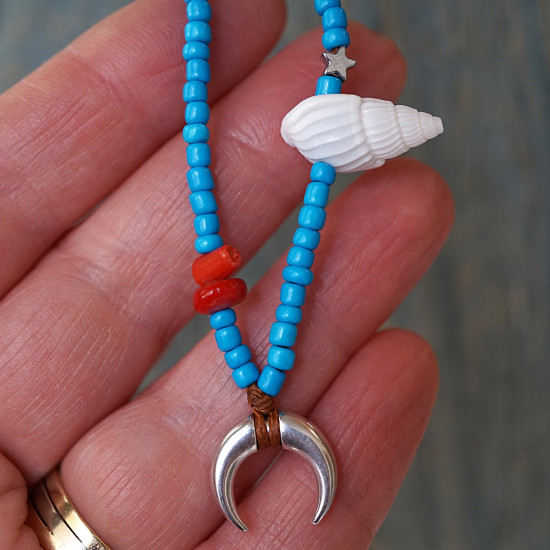 Beaded necklace bohemian 1003330