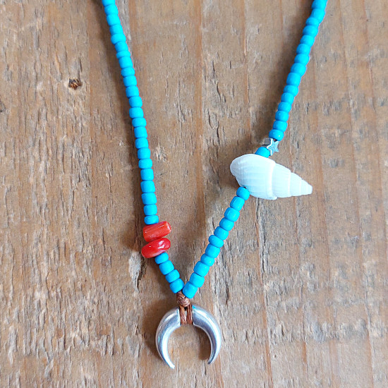 Beaded necklace bohemian 1003330