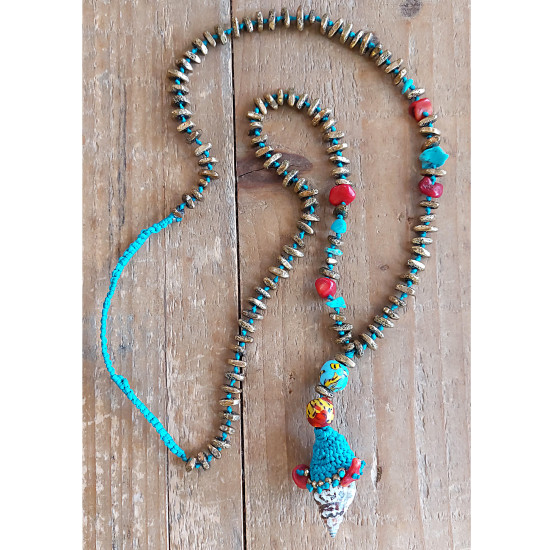 Boho luxe shell pendant 1003333