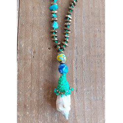 Boho luxe shell pendant 1003338
