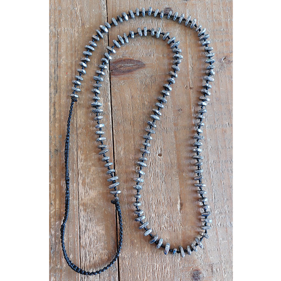 Silver hematite necklace 1003347