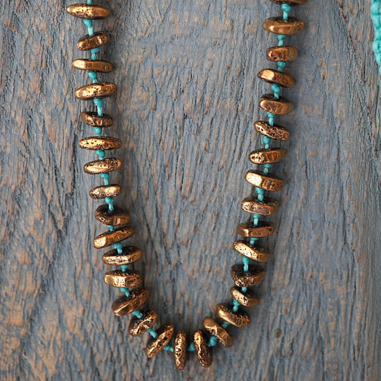 Gold hematite necklace 1003348