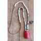 Coral tortoise pendant necklace 1003356