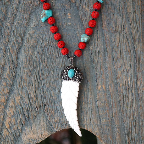 Feather necklace 1003364