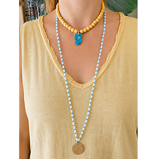 Hamsa hand necklace 1003365