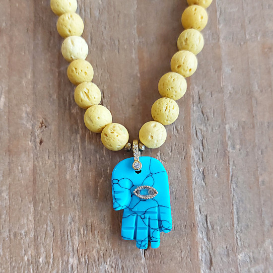 Hamsa hand necklace 1003365
