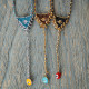 Macrame talisman with evil eye necklace 1003366