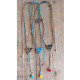 Macrame talisman with evil eye necklace 1003366
