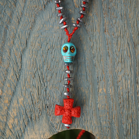 Skull and cross necklace 1003367