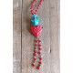 Skull and heart necklace 1003368